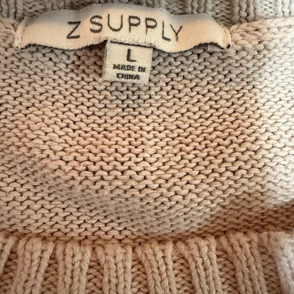 💕 Z SUPPLY “LOVE” Embroidered Cotton Knit Sweater (Size L) - Picture 6 of 7